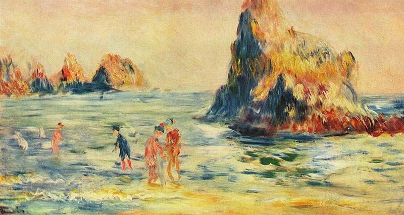 Pierre-Auguste Renoir Felsenklippen bei Guernsey oil painting image